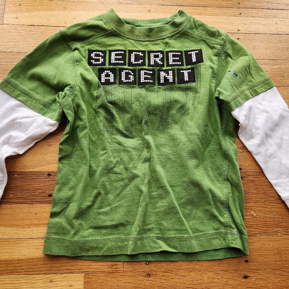 used boys Gymboree long sleeve shirt Secret Agent Size 4